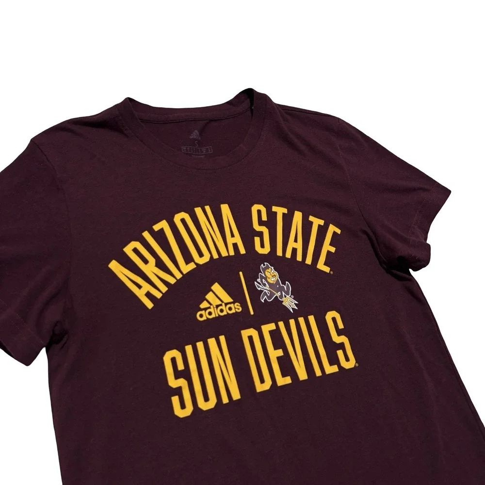 adidas Women's Arizona State Sun Devils T Shirt Red Size Small 17 x 28